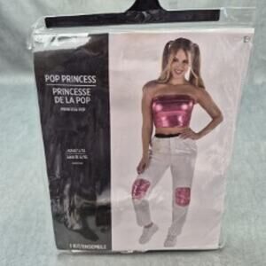 90's Pop Princess Adult Costume Kit Size L/XL Crop Top Pants W/Belt